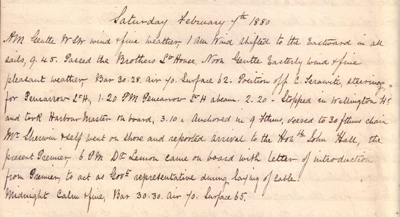 07 February 1880 journal entry